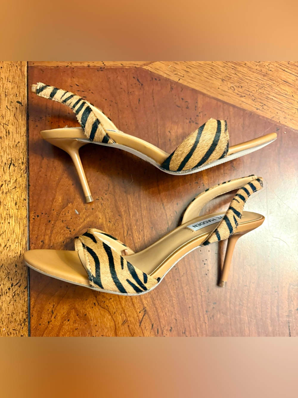 NWOT Steve Madden Payton Tiger-Print Slingback Heel Sandal - Size 6.5